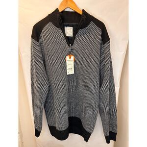 NWT Alexander Julian Fleece Quarter Zip Pullover XL Lightweight Spring Sweater